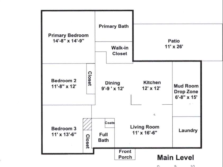 4838 Holbrook Drive, Charlotte, NC 28212.  MLS# CAR4254240, YatesRealty ID 13680. Floor Plan - over 1600 sq ft!!