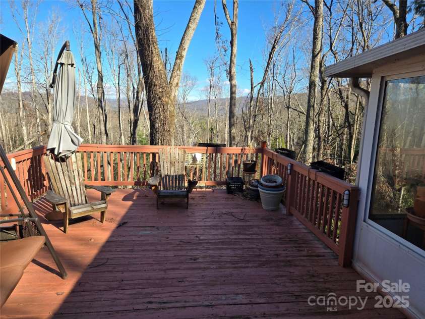 211 Holly Mountain Lane, Fletcher, NC 28732.  MLS# CAR4332699, YatesRealty ID 13714. Back Deck