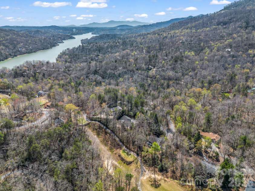 121 Fern Loop, Lake Lure, NC 28746.  MLS# CAR4357970, YatesRealty ID 13717. Aerial view