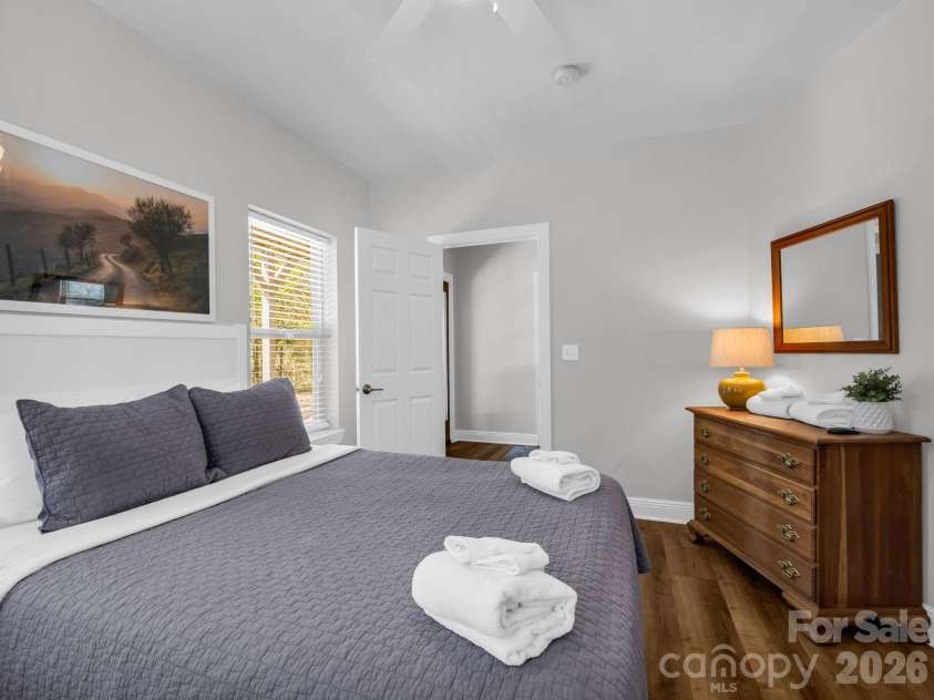 121 Fern Loop, Lake Lure, NC 28746.  MLS# CAR4357970, YatesRealty ID 13717. Bedroom on Main floor