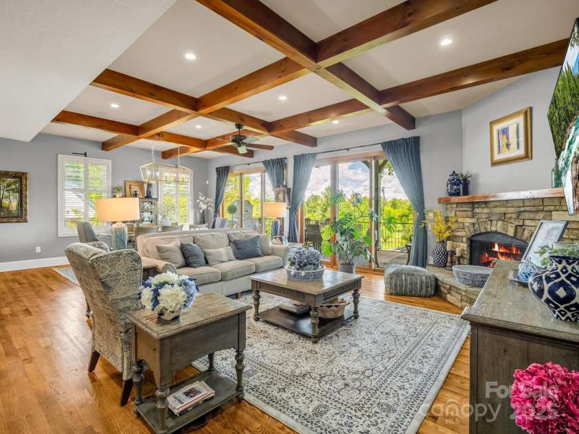 1903 Country Club Road, Hendersonville, NC 28739.  MLS# CAR4258556, YatesRealty ID 13720. Expansive, yet cozy great room