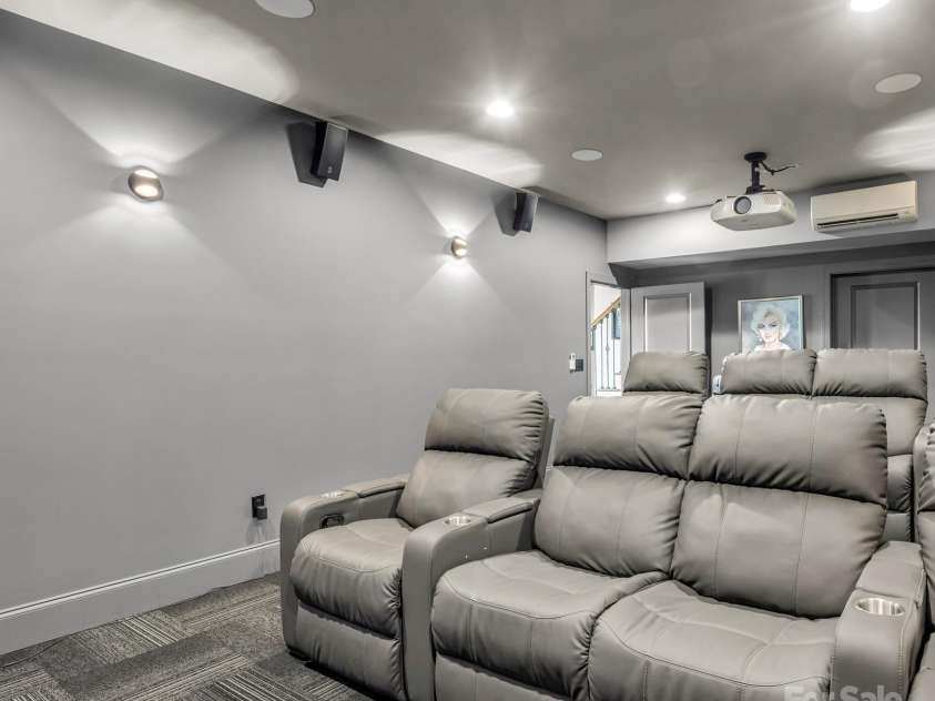 1903 Country Club Road, Hendersonville, NC 28739.  MLS# CAR4258556, YatesRealty ID 13720. Movie theater in lower level
