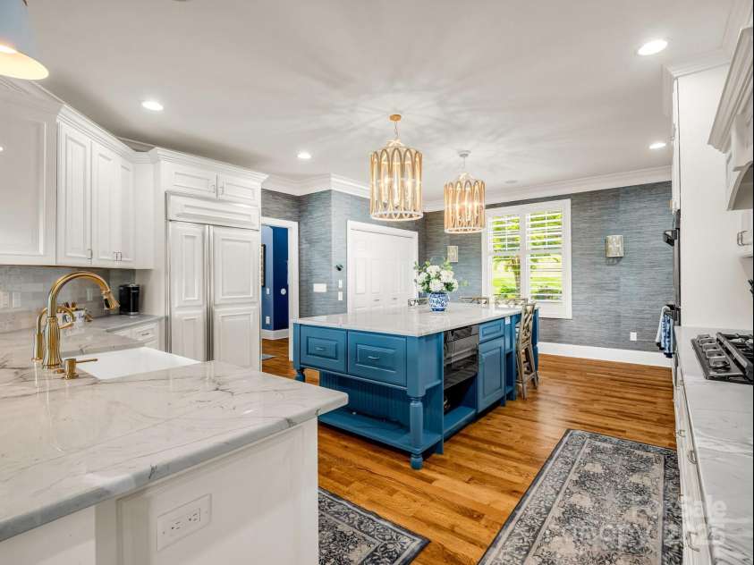 1903 Country Club Road, Hendersonville, NC 28739.  MLS# CAR4258556, YatesRealty ID 13720. Recently renovated chef's kitchen with huge island