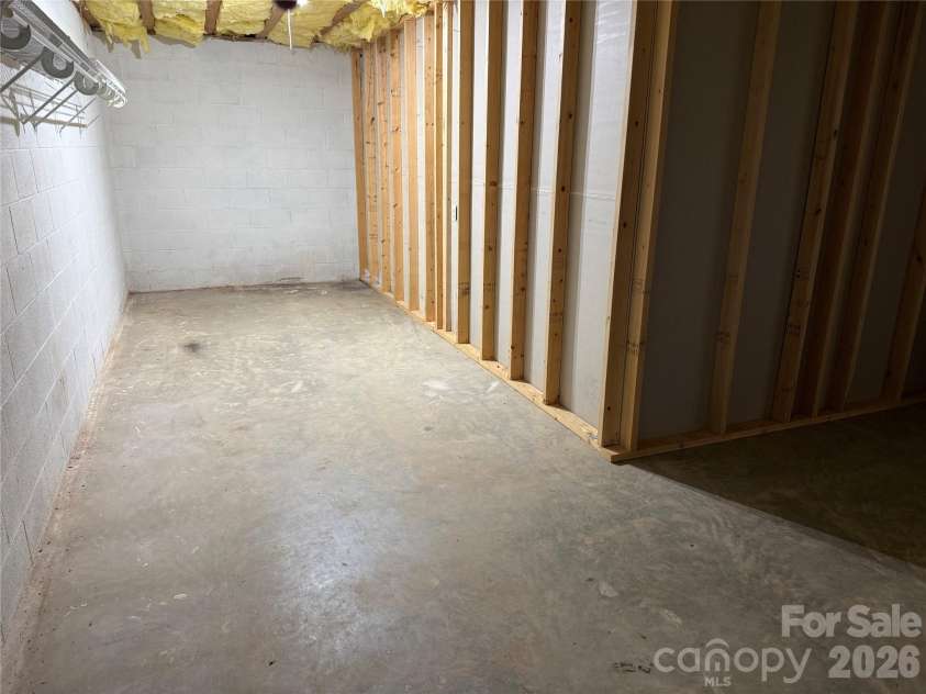 628 Hidden View Loop, Marion, NC 28752.  MLS# CAR4397253, YatesRealty ID 13743. Basement unfinished bedroom