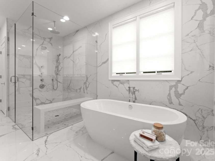 1446 Queens Road, Charlotte, NC 28207.  MLS# CAR4186575, YatesRealty ID 1375. Primary bathroom