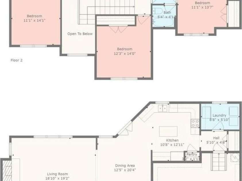 14500 Harvington Drive, Huntersville, NC 28078.  MLS# CAR4218123, YatesRealty ID 13758. Floorplan with approximate measurements