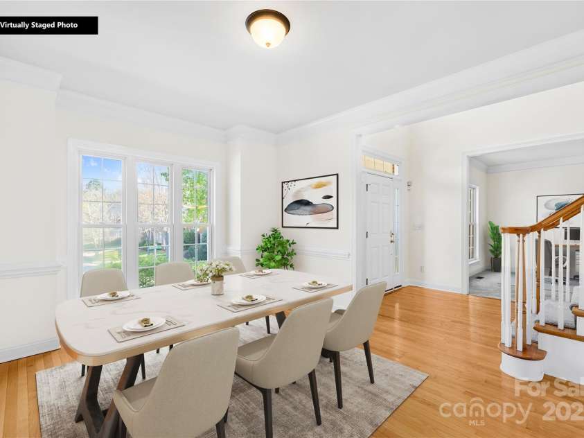 14500 Harvington Drive, Huntersville, NC 28078.  MLS# CAR4218123, YatesRealty ID 13758. Virtually Staged formal dining room