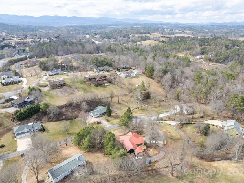 5 Valley Drive, Weaverville, NC 28787.  MLS# CAR4227304, YatesRealty ID 1376. Aerial - Red Roof