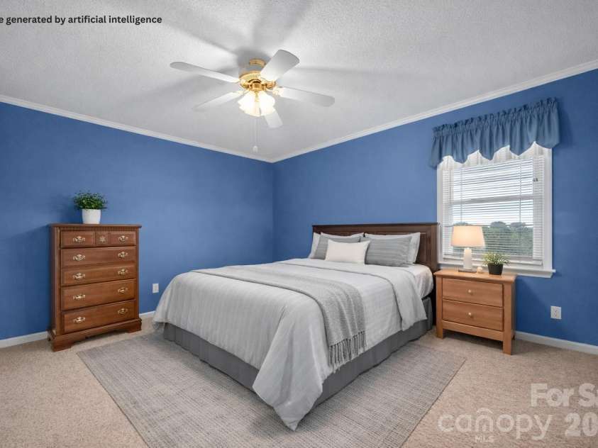 7812 Hwy 742 Highway, Marshville, NC 28103.  MLS# CAR4383299, YatesRealty ID 13761. Virtually staged guest bedroom