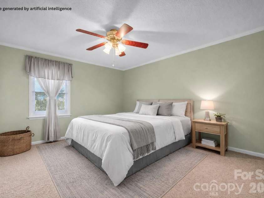 7812 Hwy 742 Highway, Marshville, NC 28103.  MLS# CAR4383299, YatesRealty ID 13761. Virtually staged guest bedroom