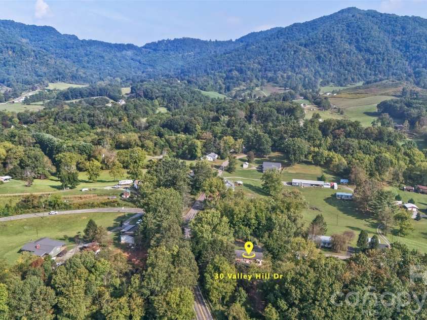 30 Valley Hill Drive, Canton, NC 28716.  MLS# CAR4364203, YatesRealty ID 13798. Aeriel
