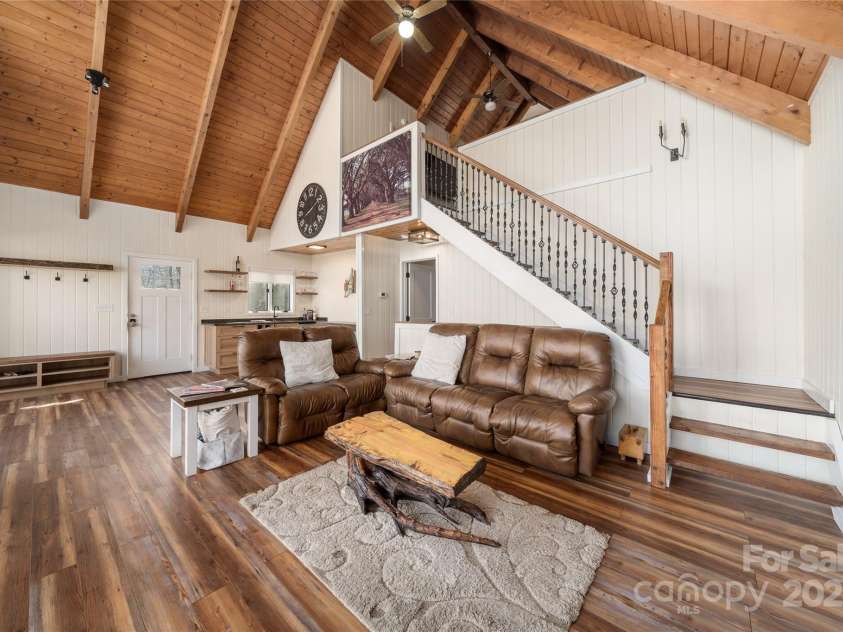 158 Blackberry Lane, Maggie Valley, NC 28751.  MLS# CAR4242897, YatesRealty ID 138. Living Room - Another View