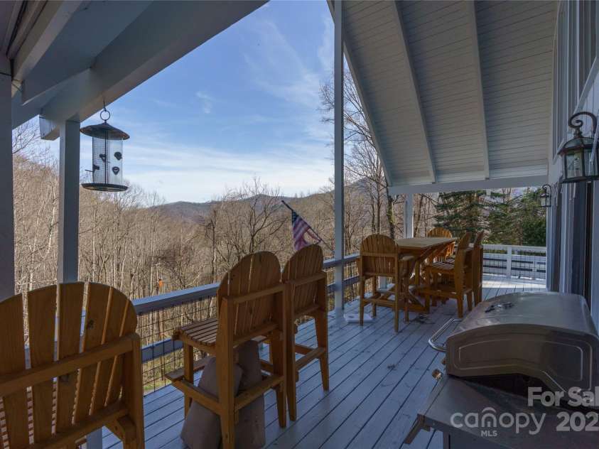 158 Blackberry Lane, Maggie Valley, NC 28751.  MLS# CAR4242897, YatesRealty ID 138. Mountain View From Deck