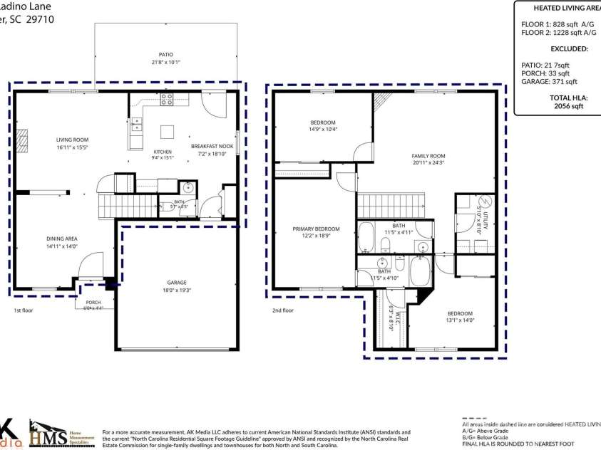 746 Ladino Lane, Clover, SC 29710.  MLS# CAR4403509, YatesRealty ID 13807. Floor Plan