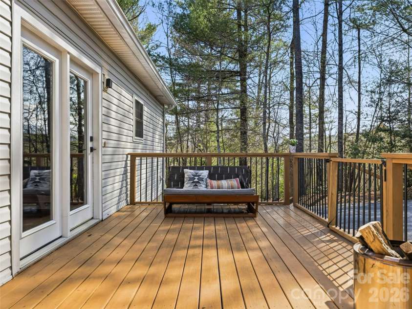 150 White Pine Drive, Fletcher, NC 28732.  MLS# CAR4365565, YatesRealty ID 13816. Beautiful back deck!
