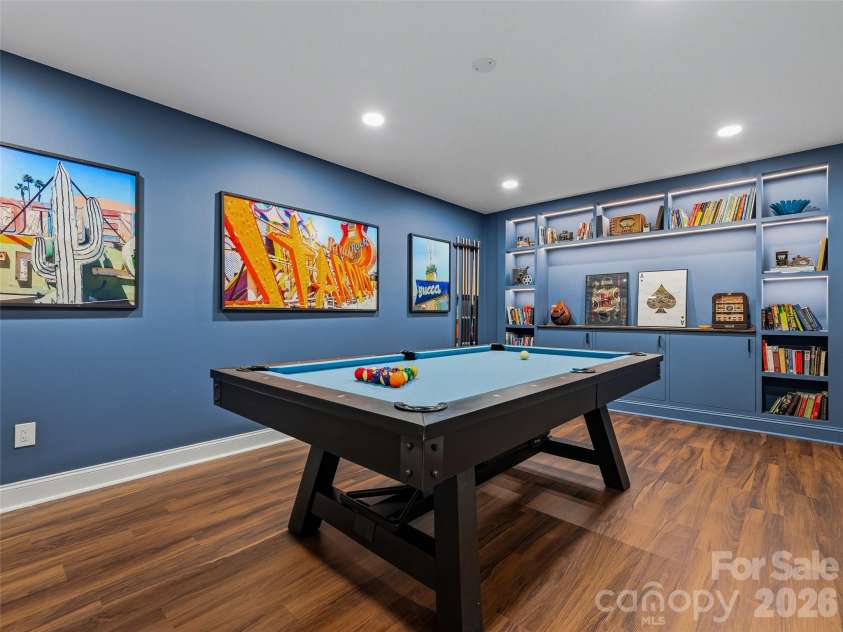 150 White Pine Drive, Fletcher, NC 28732.  MLS# CAR4365565, YatesRealty ID 13816. Game room with custom built-in shelving!