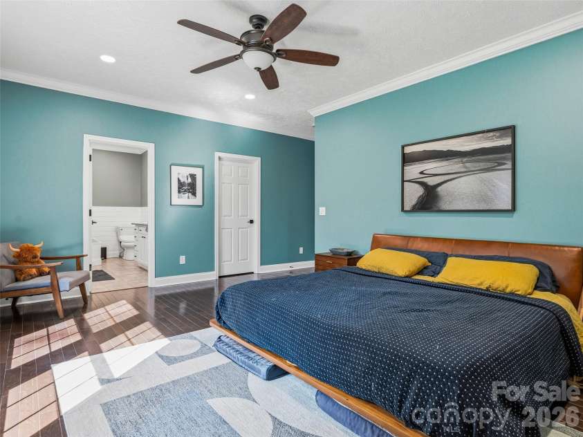 150 White Pine Drive, Fletcher, NC 28732.  MLS# CAR4365565, YatesRealty ID 13816. Primary bedroom suite.