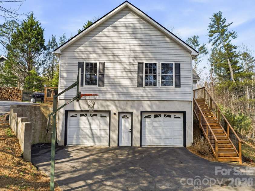 150 White Pine Drive, Fletcher, NC 28732.  MLS# CAR4365565, YatesRealty ID 13816. Two-car garage.