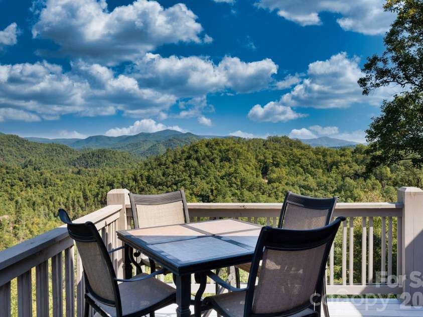 55 Laurel Ridge, Marshall, NC 28753.  MLS# CAR4353005, YatesRealty ID 13833. Main Level open deck with amazing views