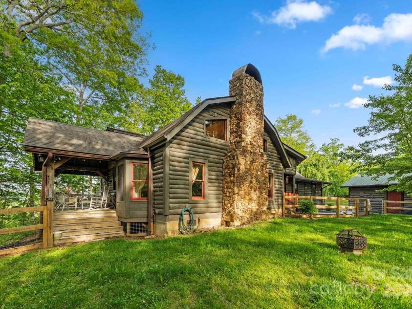 214 Hubert Mccall Road, Balsam Grove, NC 28708.  MLS# CAR4256871, YatesRealty ID 13872. Beautiful Custom Log Home