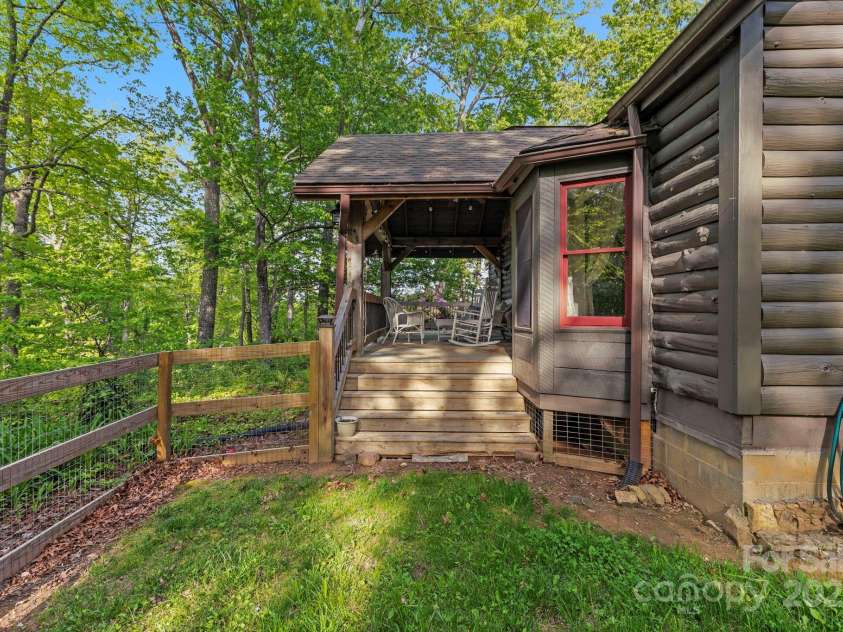214 Hubert Mccall Road, Balsam Grove, NC 28708.  MLS# CAR4256871, YatesRealty ID 13872. Porch Entry w/Long Range Views