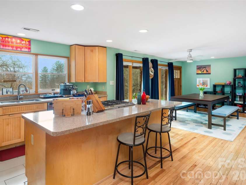 1105 Griffin Branch Road, Marshall, NC 28753.  MLS# CAR4363034, YatesRealty ID 13888. Granite Counters & Wood Cabinets