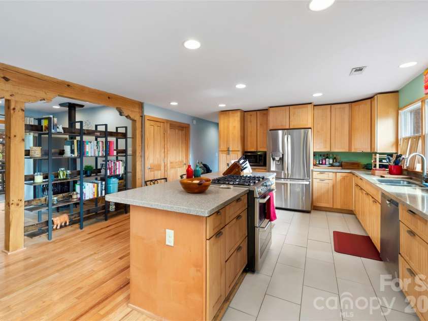 1105 Griffin Branch Road, Marshall, NC 28753.  MLS# CAR4363034, YatesRealty ID 13888. Large Kitchen 