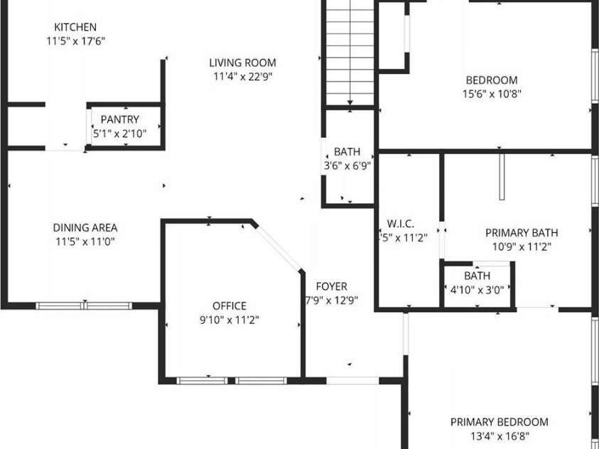 356 Main Street, McAdenville, NC 28101.  MLS# CAR4315707, YatesRealty ID 1389. Main Level Floor plan