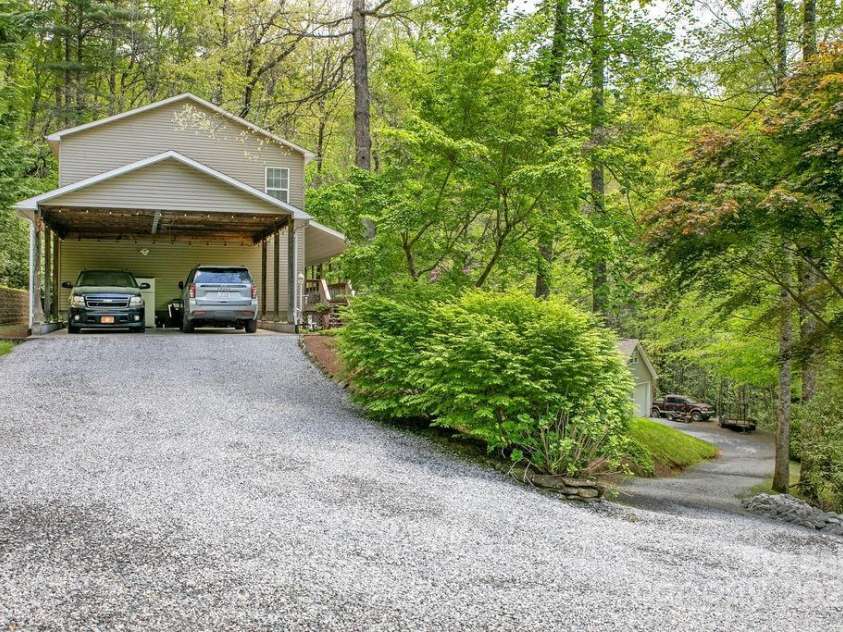 544 Jeter Mountain Road, Penrose, NC 28766.  MLS# CAR4251034, YatesRealty ID 13890. Huge Attached Carport