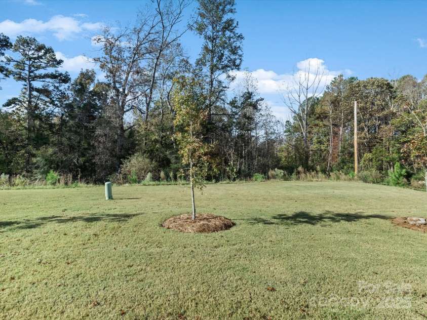 18014 Pear Hawthorne Drive, Huntersville, NC 28078.  MLS# CAR4198859, YatesRealty ID 13899. Backyard view from the patio - nice and level for time outdoors!