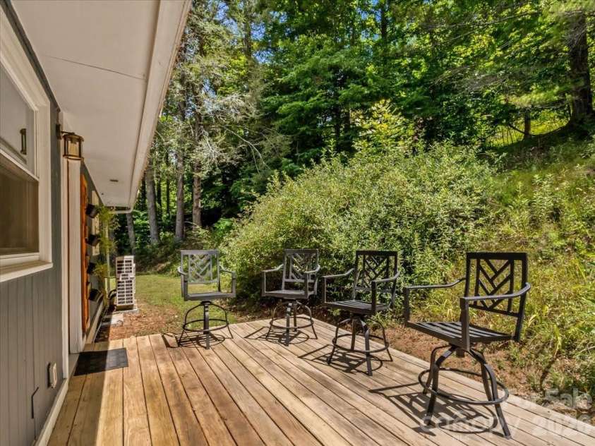1280 Old Mine Fork Road, Burnsville, NC 28714.  MLS# CAR4400499, YatesRealty ID 13919. Rear Deck