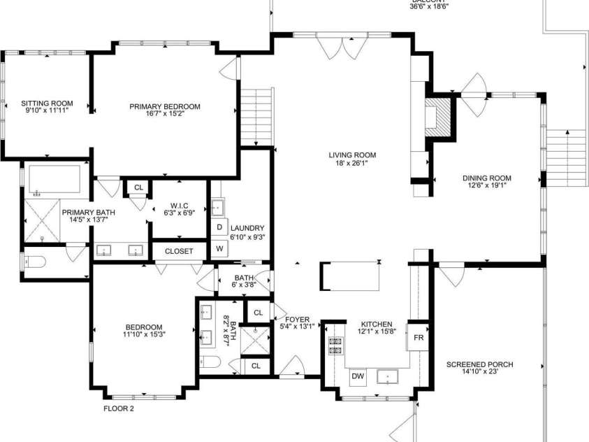 451 Crescent Trail, Highlands, NC 28741.  MLS# CAR4342214, YatesRealty ID 1392. Floor Plan: Main Level
