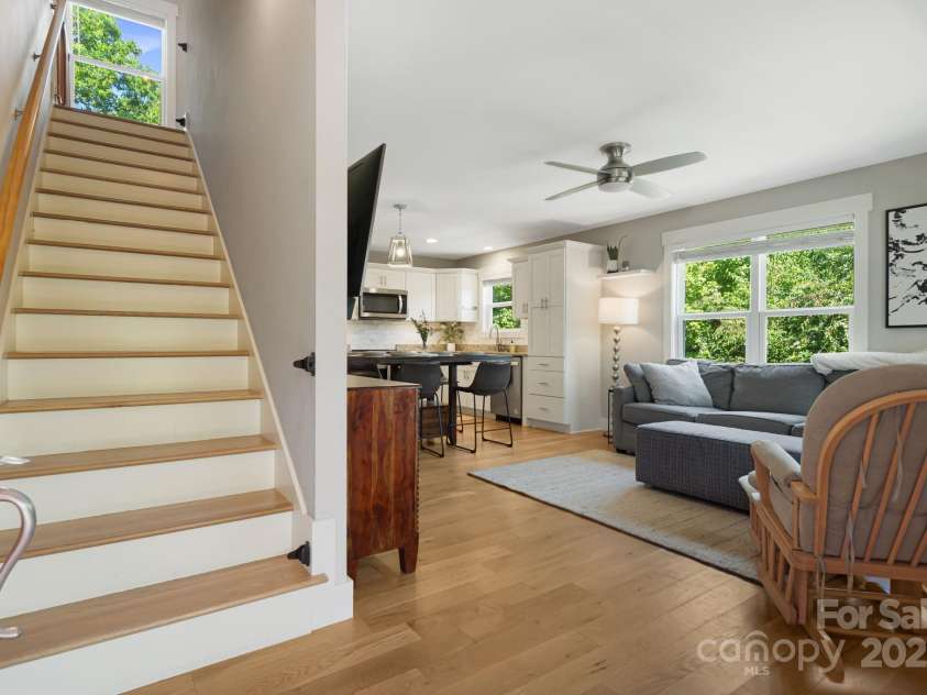 14 3rd Street, Asheville, NC 28803.  MLS# CAR4297140, YatesRealty ID 1397. Natural sunlight fills the main level