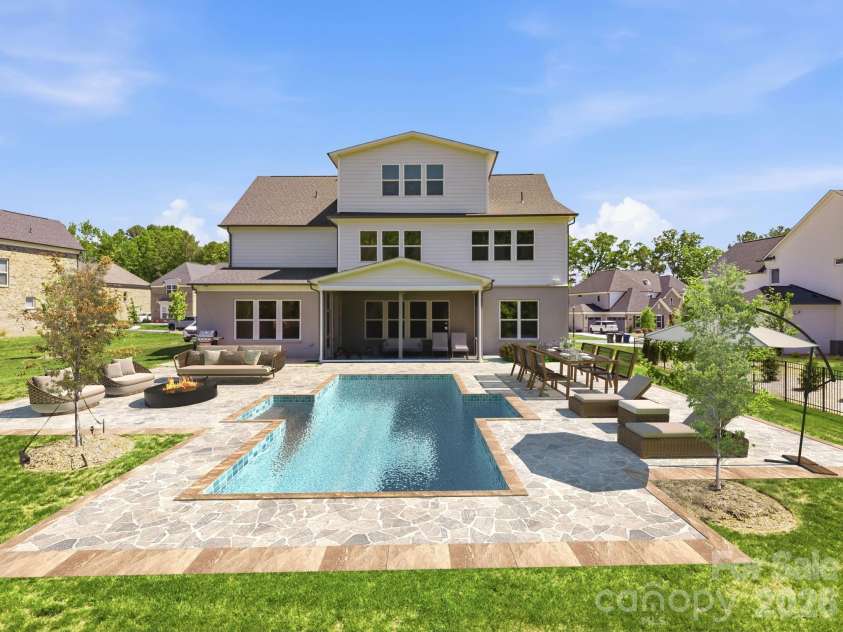 8620 Balcony Bridge Road, Huntersville, NC 28078.  MLS# CAR4370032, YatesRealty ID 13981. Possible pool rendering.  