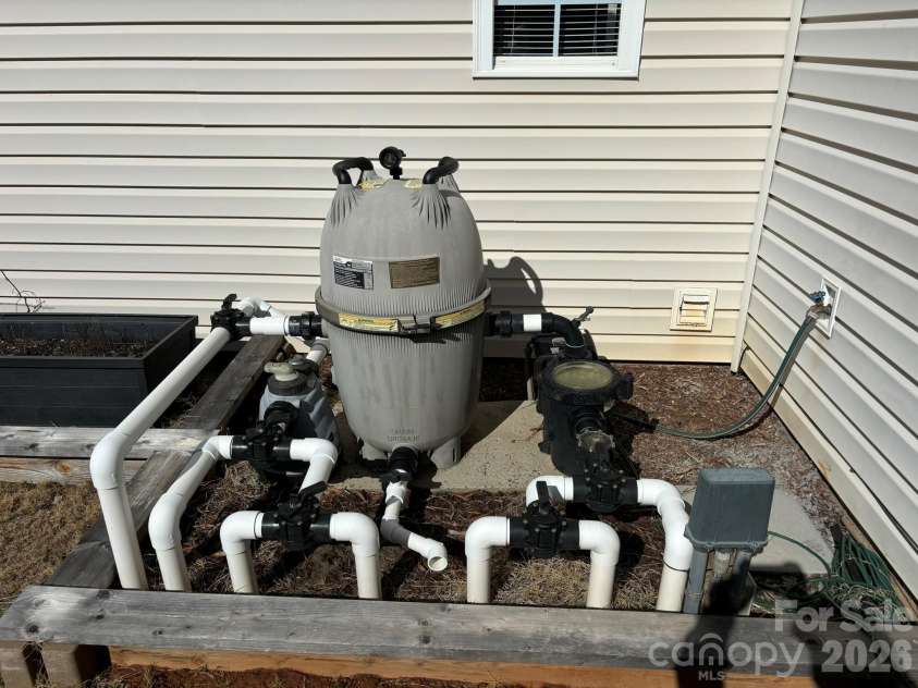 6004 Brook Valley Run, Monroe, NC 28110.  MLS# CAR4344182, YatesRealty ID 13984. Sylvan gunite pool system