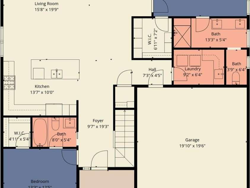 2 Lifestyle Court, Arden, NC 28704.  MLS# CAR4360396, YatesRealty ID 13985. Main level floorplan with room dimensions