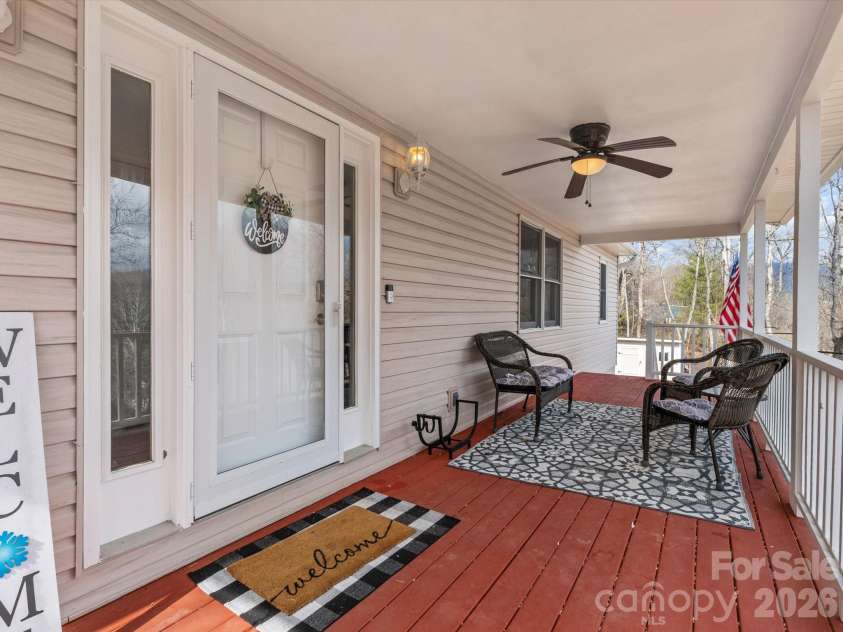 26 Morrow Drive, Fairview, NC 28730.  MLS# CAR4349703, YatesRealty ID 13987. A welcoming front porch!