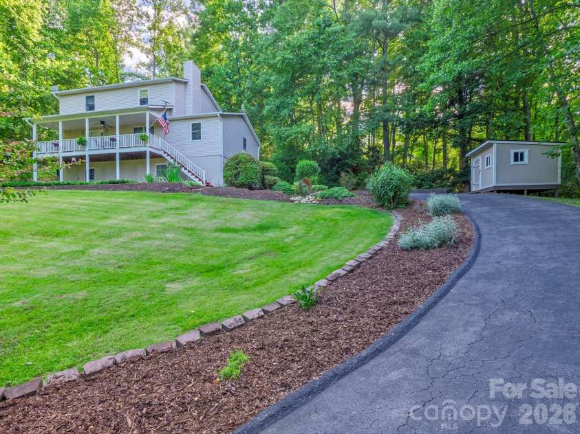 26 Morrow Drive, Fairview, NC 28730.  MLS# CAR4349703, YatesRealty ID 13987. Shed on property - conveys with home!