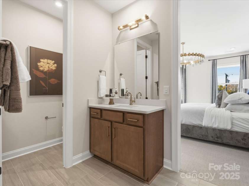 5115 Hoptree Street, Charlotte, NC 28277.  MLS# CAR4318199, YatesRealty ID 13998. Split Dual Vanity at Primary Bath. *Model Photos | Actual Finishes, Structural Selections, and Orientation May Vary.