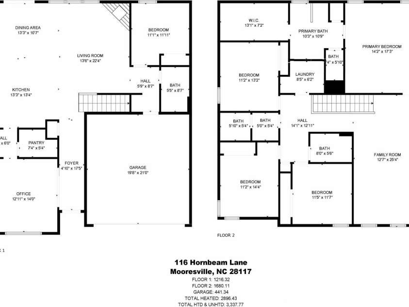 116 Hornbeam Lane, Mooresville, NC 28117.  MLS# CAR4161941, YatesRealty ID 14008. 