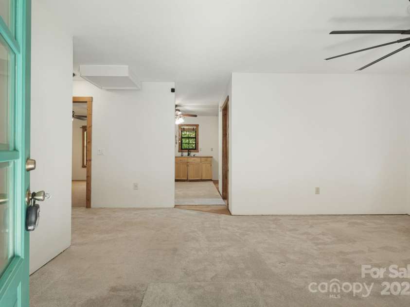 206 Willow Lane, Rosman, NC 28772.  MLS# CAR4290830, YatesRealty ID 1402. Entrance to Living Room