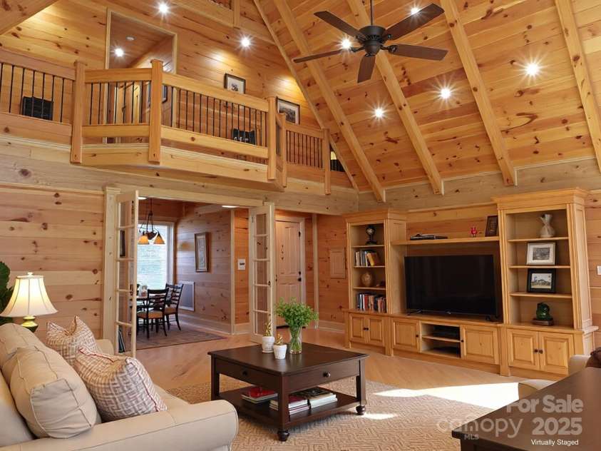 214 Whitney Boulevard, Lake Lure, NC 28746.  MLS# CAR4231828, YatesRealty ID 1404. Great Room