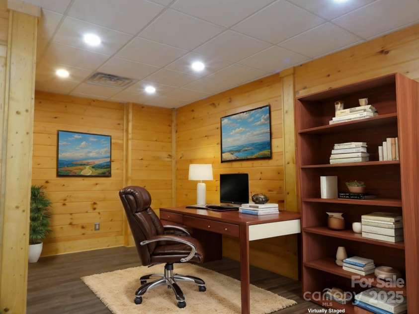 214 Whitney Boulevard, Lake Lure, NC 28746.  MLS# CAR4231828, YatesRealty ID 1404. Lower Level  Flex Room