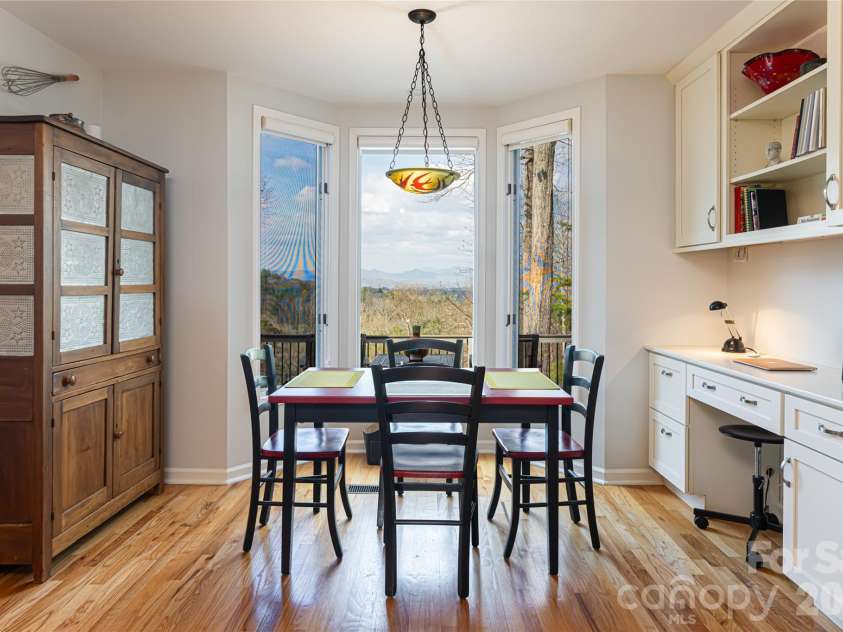 168 Skyview Circle, Asheville, NC 28804.  MLS# CAR4349077, YatesRealty ID 14041. Breakfast area