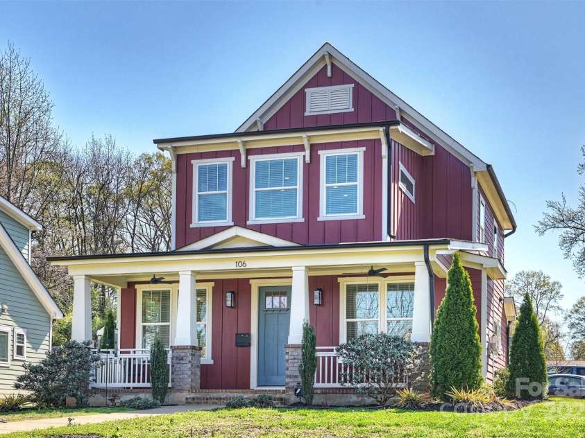 106 Orange Street, Charlotte, NC 28205.  MLS# CAR4228507, YatesRealty ID 14052. 