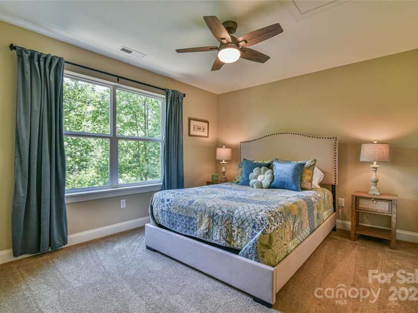 140 Atlantic Falls Trail, Black Mountain, NC 28711.  MLS# CAR4258087, YatesRealty ID 14059. 2nd Bedroom Ensuite on Upper Level