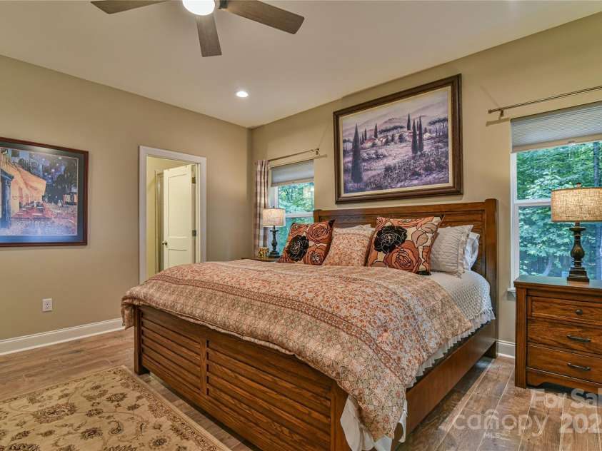 140 Atlantic Falls Trail, Black Mountain, NC 28711.  MLS# CAR4258087, YatesRealty ID 14059. Primary Bedroom on Main Level