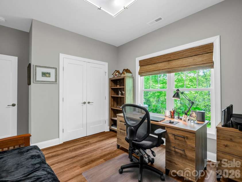 29 Stonehollow Lane, Brevard, NC 28712.  MLS# CAR4347760, YatesRealty ID 14076. 2nd bedroom downstairs
