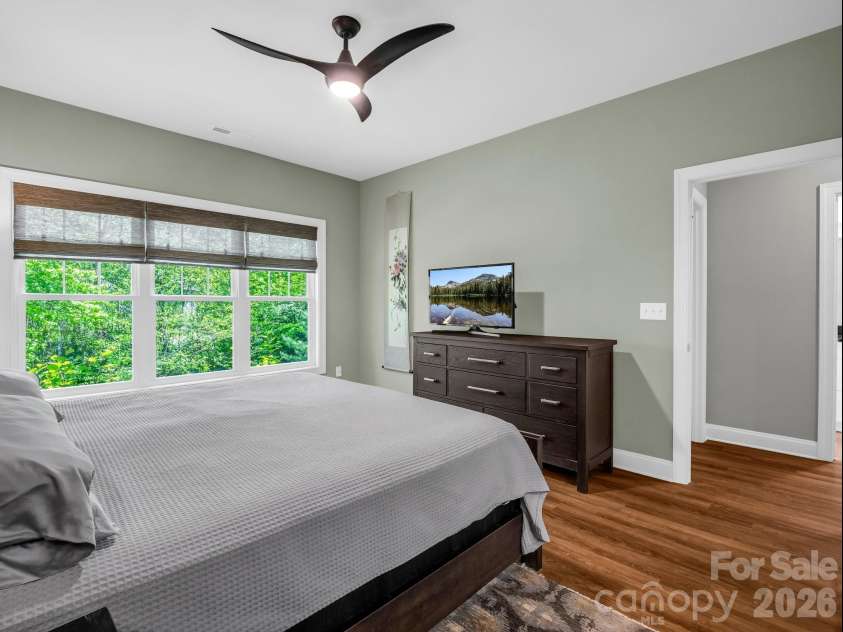 29 Stonehollow Lane, Brevard, NC 28712.  MLS# CAR4347760, YatesRealty ID 14076. Primary bedroom