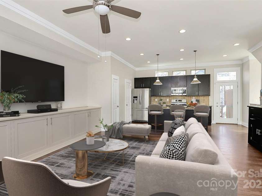 1037 Pierre Drive, Charlotte, NC 28205.  MLS# CAR4229357, YatesRealty ID 14116. Digitally Staged